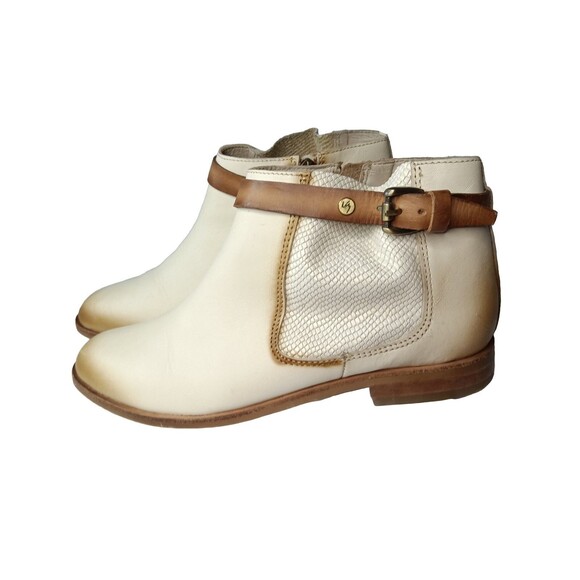 Velez Colombian Leather Ankle Boots Women's Size 7.5 Cream Retail $265 - Picture 5 of 13
